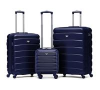 Flight Knight Suitcase Sets 3 Piece, Large Suitcase, Lightweight Extra Large Suitcase, Wizz Air Cabin Bag 40x30x20, Carry On Suitcase for Over 100 Airlines - Maximum Size for Vueling