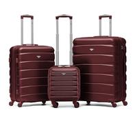 Flight Knight Suitcase Sets 3 Piece, Large Suitcase, Lightweight Extra Large Suitcase, Wizz Air Cabin Bag 40x30x20, Carry On Suitcase for Over 100 Airlines - Maximum Size for Vueling