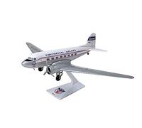Flight Miniatures Continental DC-3 1:100 Scale - Plastic Snap-Fit Model Airplane - Collectible Replica of Continental Airlines Aircraft - Part #ADC-00300C-001