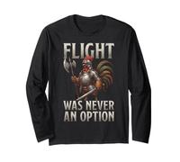 Flight Never Option Flightless Birds Medieval Viking Chicken Long Sleeve T-Shirt