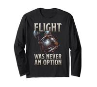 Flight Never Option Flightless Birds Medieval Viking Kiwi Long Sleeve T-Shirt