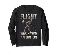 Flight Never Option Flightless Birds Medieval Viking Ostrich Long Sleeve T-Shirt
