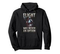 Flight Never Option Flightless Birds Medieval Viking Penguin Pullover Hoodie