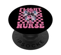 Flight Nurse Nursing Flight Medic Paramedic Girl Coquette PopSockets Adhesive PopGrip