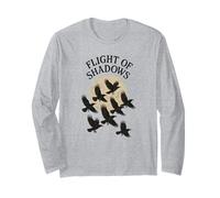 Flight of Shadows Flying Crows Long Sleeve T-Shirt