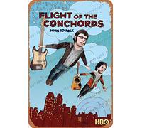 Flight of the Conchords Born To Folk Comedy Vintage Tin Signs Tin Poster Retro Metal Sign Plaque Art Wall Decor 8×12 Inch
