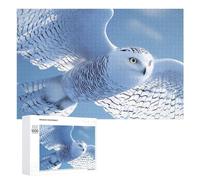 Flight Of The Snowy Snowy Owl Jigsaw Puzzles for Adults 1000 PCS Wooden Puzzle Pictures Photo Wall Art Decor
