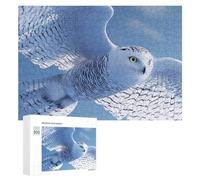 Flight Of The Snowy Snowy Owl Jigsaw Puzzles for Adults 300 PCS Wooden Puzzle Pictures Photo Wall Art Decor