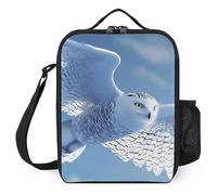 Flight of The Snowy Snowy Owl Lunch Bag Portable Lunch Box Cooler Bags Container Tote Bag for Women Men