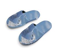 Flight Of The Snowy Snowy Owl Unisex Slippers Warm House Shoes Indoor Slipper Boys And Girls