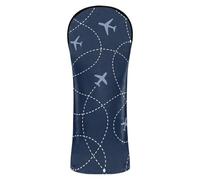 Flight Path Network Pattern Golf Covers Premium Leather Headcovers with Interchangeable No. Tags for Driver/Fairway Wood/Hybrid