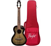 Flight Peter Moss Signature Moonburst Stain Electro-Acoustic Tenor Ukulele with Deluxe Gig Bag