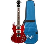 Flight Pioneer Solid Body Cherry Red Electric Ukulele
