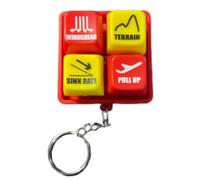 Flight Simulator GPWS TAWS Electronic Sound Effect Keychain, 4 Button Design