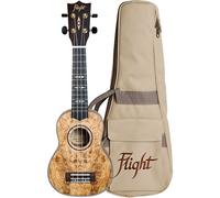 Flight Supernatural Series DUS410 QA Quilted Ash Soprano Ukulele with Gig Bag