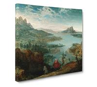 Flight to Egypt by Pieter bruegel the elder Canvas Print | Gallery Wrapped 30mm Frame Wall Art | 14x14 inches | Ready to Hang | Classic Picture | Living Room Bedroom Lounge Office