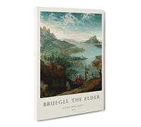 Flight To Egypt By Pieter Bruegel The Elder Exhibition Museum Painting Canvas Wall Art Print Ready to Hang, Framed Picture for Living Room Bedroom Home Office Décor, 24x16 Inch (60x40 cm)