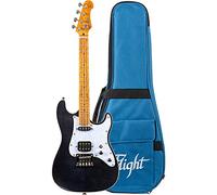 Flight Ukeleles Pathfinder Solid Body Transparent Black Electric Tenor Ukulele