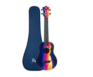 Flight Ukeleles TUSL-EE SUNSET Elise Ecklund Signature Concert Scale Soprano Travel Ukulele ALMTUSLEESUN