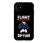 Flight Was Never An Option Commando Penguin Soldier Dad Joke Case for iPhone 11