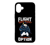 Flight Was Never An Option Commando Penguin Soldier Dad Joke Case for iPhone 16 Plus