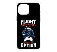 Flight Was Never An Option Commando Penguin Soldier Dad Joke Case for iPhone 16 Pro Max