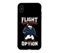 Flight Was Never An Option Commando Penguin Soldier Dad Joke Case for iPhone XS Max