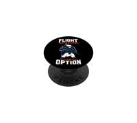 Flight Was Never An Option Commando Penguin Soldier Dad Joke PopSockets Adhesive PopGrip
