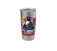 Flight was Never an Option Commando Penguin Soldier Dad Joke Stainless Steel Insulated Tumbler