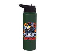 Flight was Never an Option Commando Penguin Soldier Dad Joke Stainless Steel Insulated Water Bottle