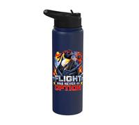 Flight was Never an Option Commando Penguin Soldier Dad Joke Stainless Steel Insulated Water Bottle