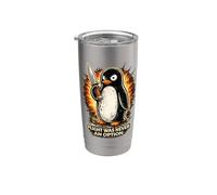 Flight was Never an Option Penguin Comedy Quote Arctic Stainless Steel Insulated Tumbler