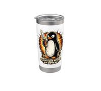 Flight was Never an Option Penguin Comedy Quote Arctic Stainless Steel Insulated Tumbler