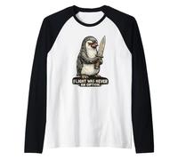 Flight was Never an Option Penguin Men Women Funny Raglan Baseball Tee