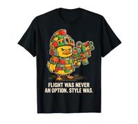 Flight was Never an Option Tactical Duck Building Blocks T-Shirt