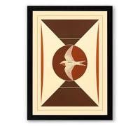 Flight Within Structure Art Deco Framed Wall Art Print A3 (42×29.7cm) Black, Wall Decor for Living Room, Bedroom, Office & Home, Ready to Hang, Art Gift