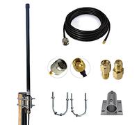 ADS-B Antenna 1090MHz 978MHz Antenna Dual Band ADS-B Antenna Flightaware N-Type Female Omnidirectional Fiberglass 6DBi ADS-B Equipped Aircraft Antenna 32ft N-Male to SMA-Male Extension Coaxial Cable