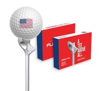 FLIGHTPATH Premium Golf Tees - Durable Plastic Golf Tee Designed to Enhance Golf Shot Distance & Precision - Robotically Tested to Reduce Ball Spin - USGA Approved (2 Packs of 8, 2.75“)