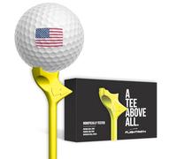 FLIGHTPATH Premium Golf Tees - Durable Plastic Golf Tees Designed to Enhance Golf Shot Distance & Precision - Robotically Tested to Reduce Ball Spin - USGA Approved Golf Equipment - (Yellow, 8 Pack)