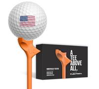 FLIGHTPATH Premium Golf Tees - Durable Plastic Golf Tees Designed to Enhance Golf Shot Distance & Precision - Robotically Tested to Reduce Ball Spin - USGA Approved Golf Equipment - (Orange, 8 Pack)