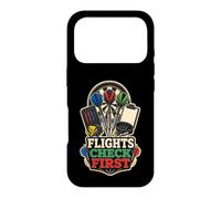FLIGHTS CHECK FIRST Darts Kit Case for iPhone 17 Pro
