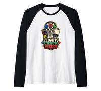 Flights Check First Darts Kit Raglan Baseball Tee