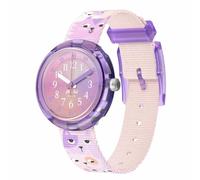 Flik Flak Children's Watch Cutie Kitty Purple Cat Strap Analogue Dial, pink, childish