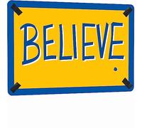 Flinelife Believe Metal Sign, 16 x 12 Large Size, Believe Motivational Wall Art Decor - Perfect for Fans