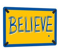 Flinelife Believe Sign Large Size 16x12 Believe Metal Motivational Wall Art Decor Perfect for Fans
