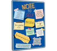 Flinelife Believe Sign, Note To Self Sign,16x12,Larger Size, Believe Metal Motivational Wall Art Decor - Perfect for Fans