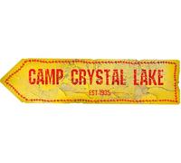 Flinelife Camp Crystal Lake Sign,16x6,Horror Movie Signs,Haunted House Decor - Perfect For Horror Movie Fans