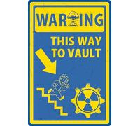 Flinelife Fallout Shelter Sign, 8x12, Fallout Warning, Down Arrow, Garage Decor, Man Cave Decor