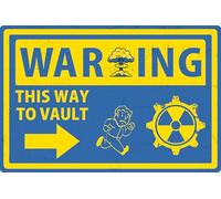 Flinelife Fallout Shelter Sign, 8x12, Fallout Warning Sign, Garage Decor, Man Cave Sign, Video Game Room Decor