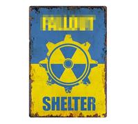 Flinelife Fallout Shelter Sign, 8x12, Man Cave Sign, Garage Decor, Video Game Room Decor